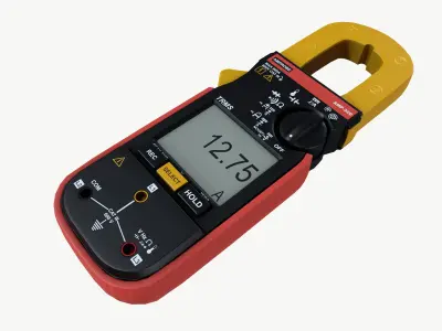 Meter clamp Low-poly 3D model