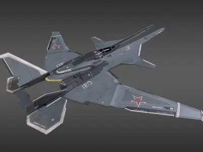 Fighter Jet 3D model 2