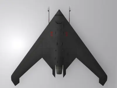 Sukhoi S-70 Low-poly 3D model