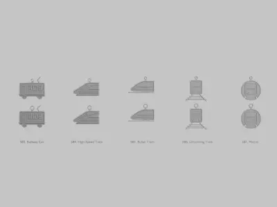 Vehicles Trains Pendant Pack Original Blend 3D print model