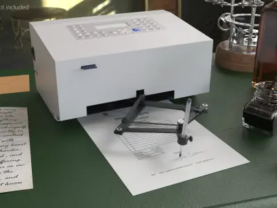  Automatic Signature Machine with Paper Document White 