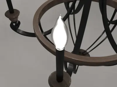 Ceiling lamp - Chandelier Low-poly 3D model