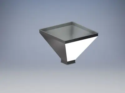 Parametric Hopper - Bunker - Manufacturable 3D model