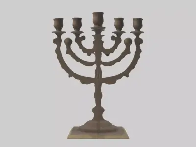 Menorah Model Low-poly 3D model
