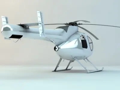 MD-500 Model 369D NOTAR Helicopter 3D model