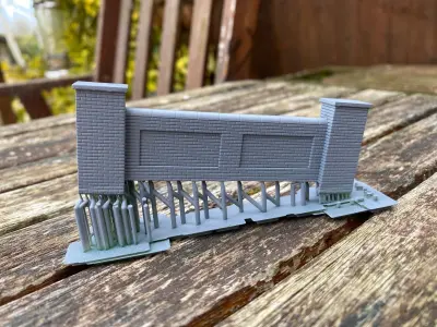 Model Railway - Bridge Parapet Wall - Various Lengths 3D print model