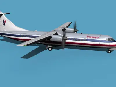 ATR  ATR-72-600 American Eagle 3D model
