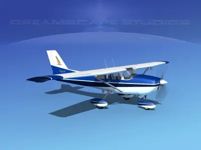 Cessna 172 Skyhawk 1976 V12 3D model