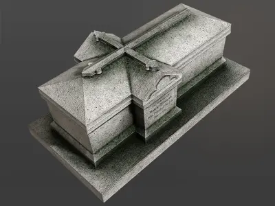 Chest Tomb 3 Low-poly 3D model