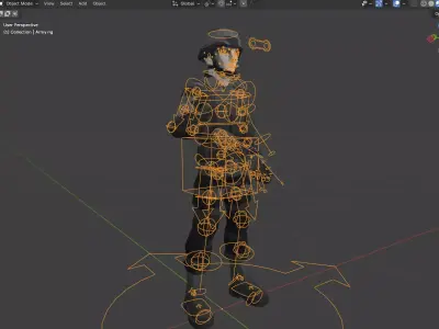Low Poly Soldier with Rifle Military Army Character 3D Model Low-poly 3D model