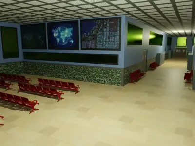 Military Base Low-poly 3D model purchase