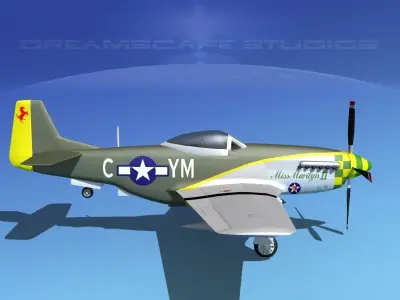 P-51D Mustang Miss Marylin 3D model