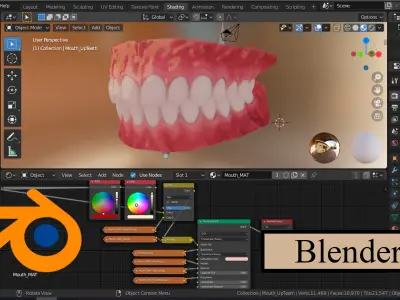  Realistic Mouth Teeth for character 