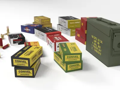 Ammo Pack Low-poly 3D model