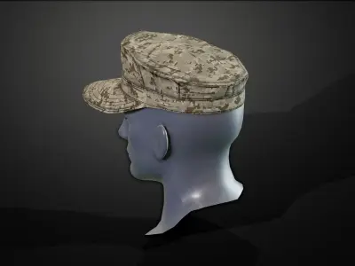 8 point cower Low-poly 3D model