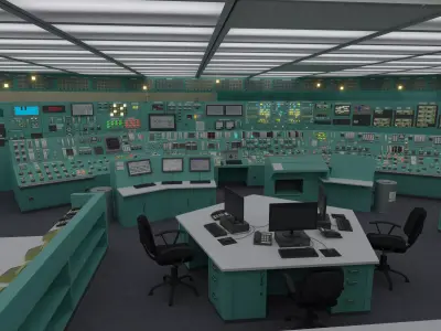 Nuclear Power Plant Control Room 3D model