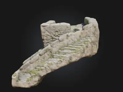 Stone Passageway Model  Gateway to Ancient Secrets 3D model