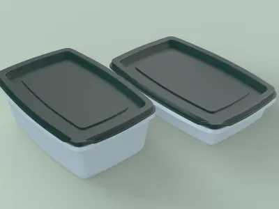 Plastic Containers 3D model