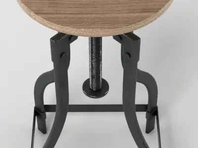 Industrial Barstool 1 3D model