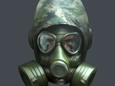 Helmet 3d model military combat Military Low-poly Low-poly 3D model shop