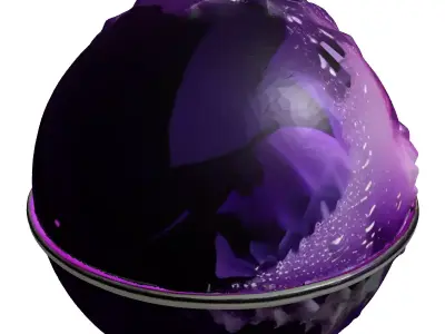 Amethyst Crystal Sphere Decoration 3D model