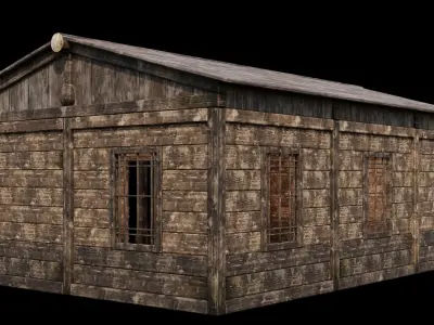 Medieval Houses 49- 4K Textures Game Ready Low-poly 3D model