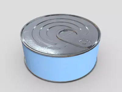 Tin Can Low-poly 3D model get