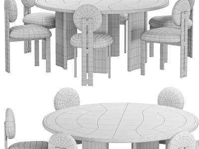 CREST ROUND Low-poly 3D model