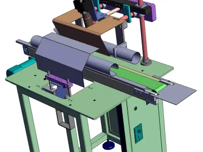 Stator automatic heat shrink tube blowing machine 3D model