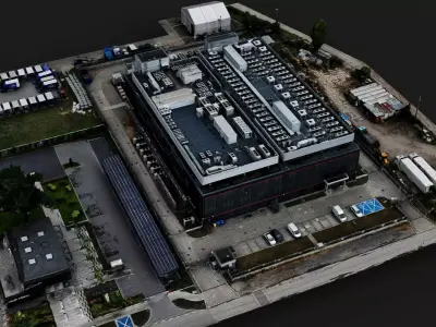 industrial factory roof vents cityblock PBR photogrammetry Low-poly 3D model