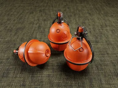 Hand Grenade v4 3D model