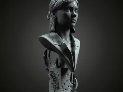 Ellie bust from The Last Of Us Part II  3D print model
