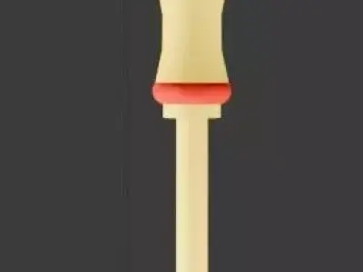 Small Flathead Screwdriver 3D model