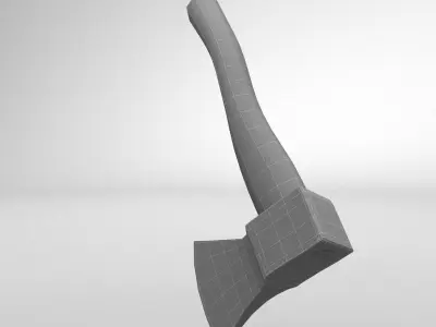 Axe 3D model wooden Low-poly 3D model
