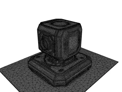 Glowing Magenta Hologram Projector 3D model