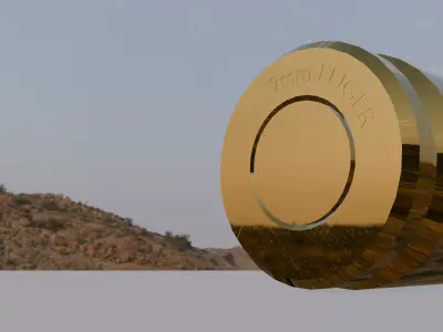 9mm Luger Ammunition - Game-Ready 3D Model Low-poly 3D model