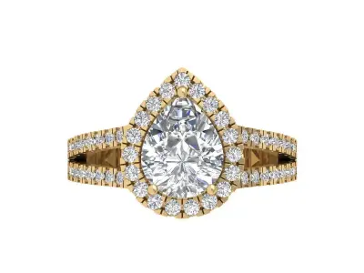 Pear  Stone Ring 3D print model purchase