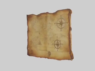 Treasuremap Model Low-poly 3D model