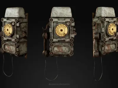 Vintage Telephone 3D model