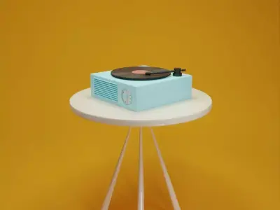 gramophone vinyl Free 3D model