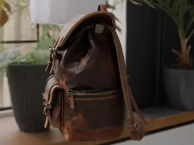 Worn Survivor Backpack - Post-Apoc Detailed 3D model