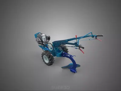 ATTACHED SINGLE FURROW PLOW BLADE MOULD MOLD BOARD HAND TRACTOR 3D model