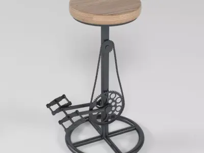 Industrial Barstool 2 3D model