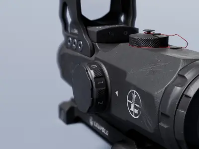 Leupold Mark 4 HAMR Scope and DeltaPoint Red Dot Sight 3D Model  Low-poly 3D model