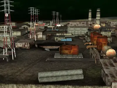 3DRT - Toxiclands Industrial Level Kit Low-poly 3D model