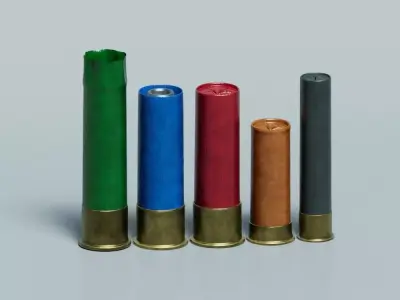 SHOTGUN SHELLS Low-poly 3D model
