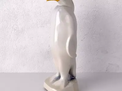 Hollohaza Hungarian Porcelain Penguin 3D model