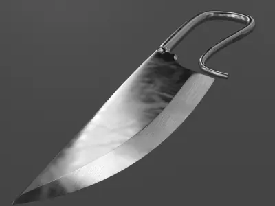 Short battle knife v0 3D model