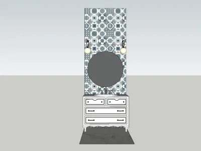 Classic Vanity Unit Low-poly 3D model