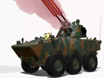 guarani 6x6 x br Low-poly 3D model